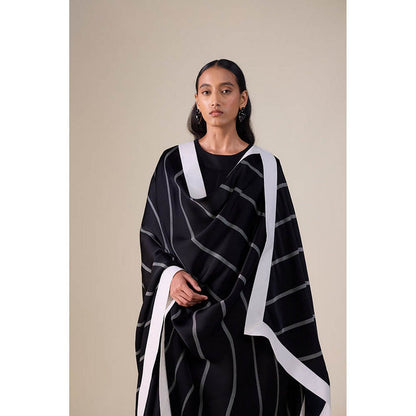 AMPM Afeesa Black Anarkali Kurta with Pant and Dupatta