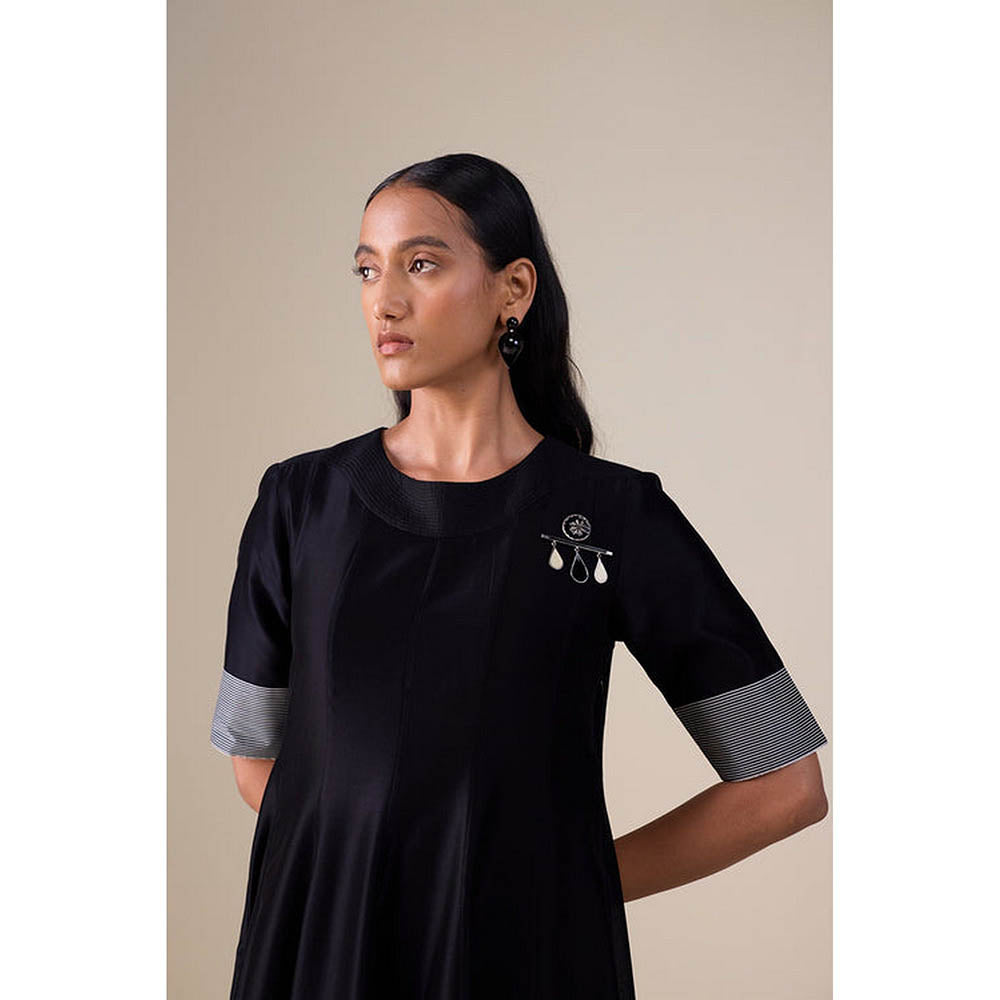 AMPM Afeesa Black Anarkali Kurta with Pant and Dupatta