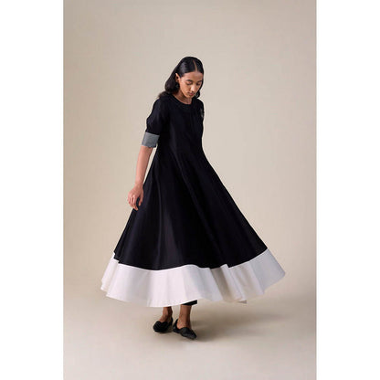 AMPM Afeesa Black Anarkali Kurta with Pant and Dupatta