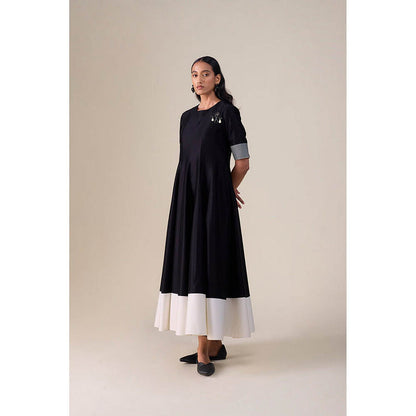 AMPM Afeesa Black Anarkali Kurta with Pant and Dupatta