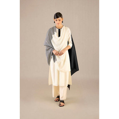 AMPM Bina Ivory Kurta with Palazzo and Dupatta