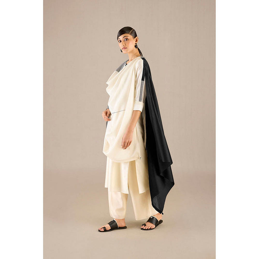 AMPM Bina Ivory Kurta with Palazzo and Dupatta