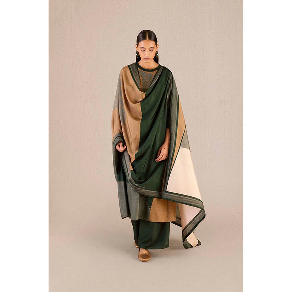 AMPM Sahira Green Kurta with Palazzo and Dupatta