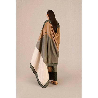 AMPM Sahira Green Kurta with Palazzo and Dupatta