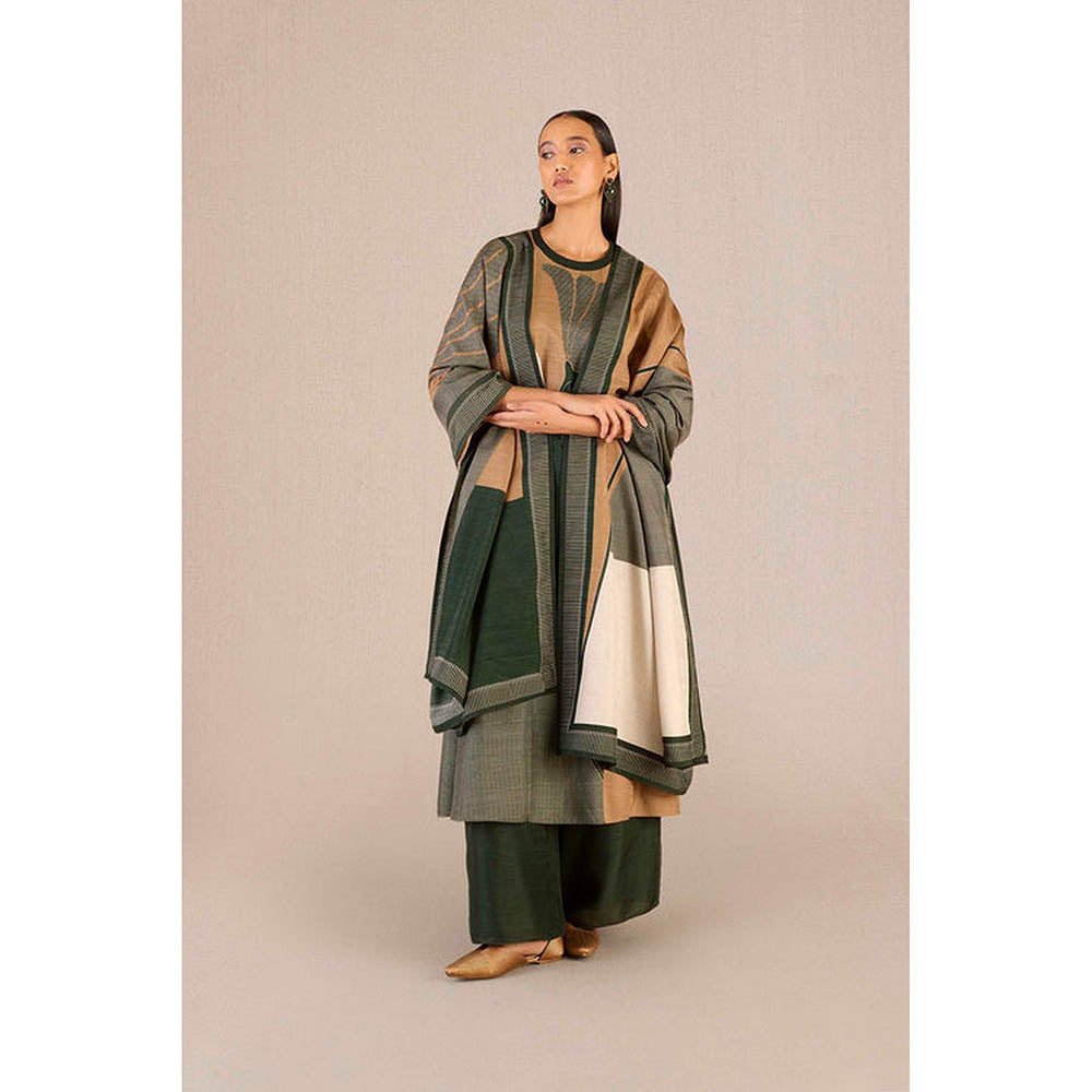AMPM Sahira Green Kurta with Palazzo and Dupatta