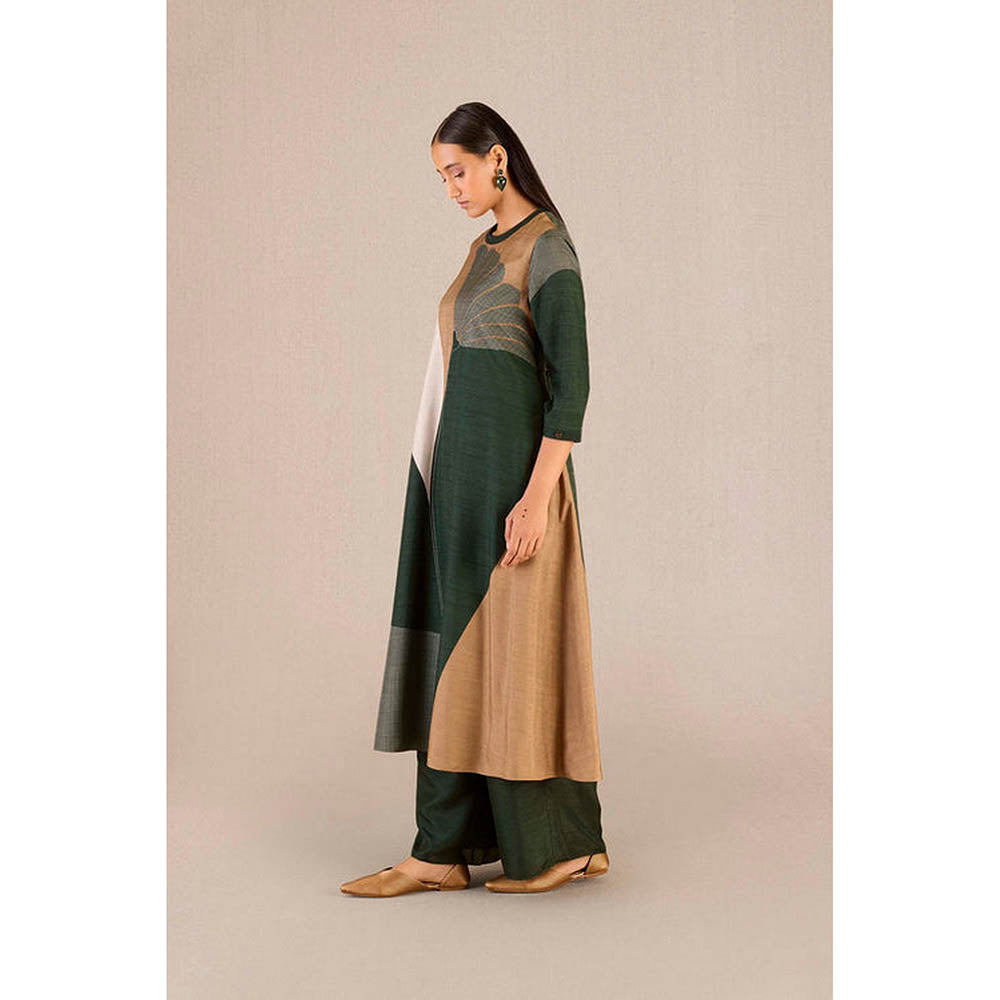 AMPM Sahira Green Kurta with Palazzo and Dupatta