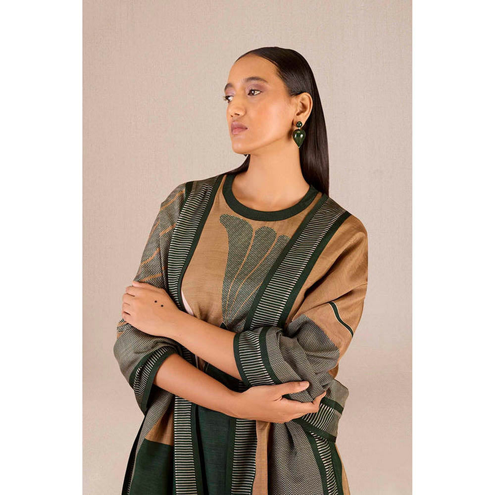 AMPM Sahira Green Kurta with Palazzo and Dupatta