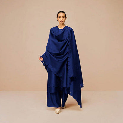 AMPM Svara Indigo Kurta with Palazzo and Dupatta
