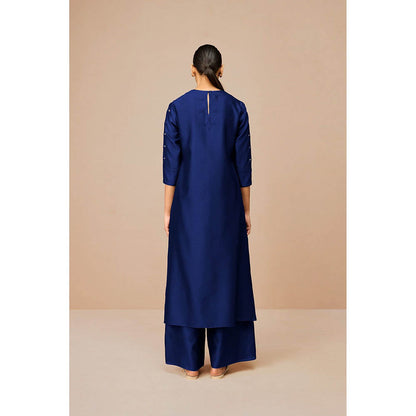 AMPM Svara Indigo Kurta with Palazzo and Dupatta