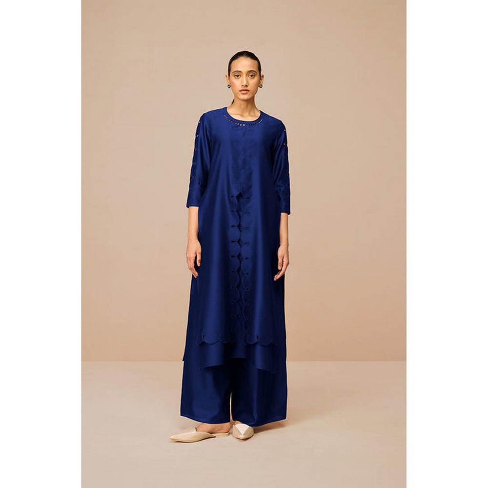 AMPM Svara Indigo Kurta with Palazzo and Dupatta