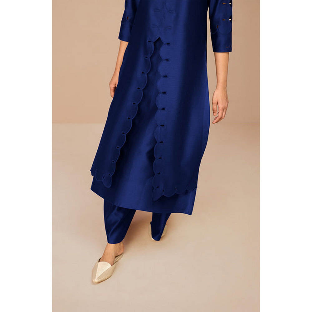 AMPM Svara Indigo Kurta with Palazzo and Dupatta
