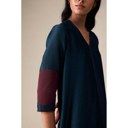 AMPM Milap Blue Anarkali Kurta with Palazzo and Dupatta