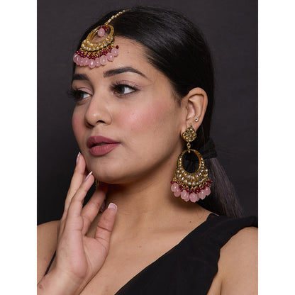 Amreli Jaipur Kundan Earrings with Maang Tika