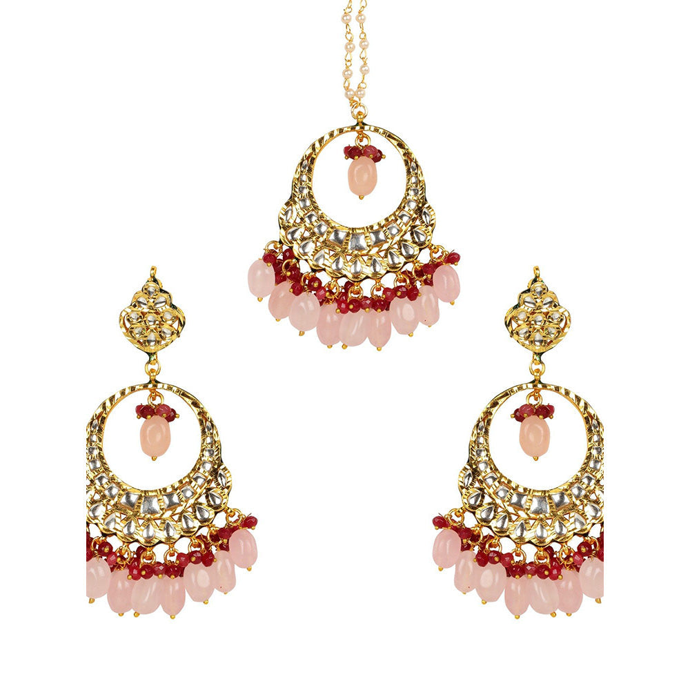 Amreli Jaipur Kundan Earrings with Maang Tika