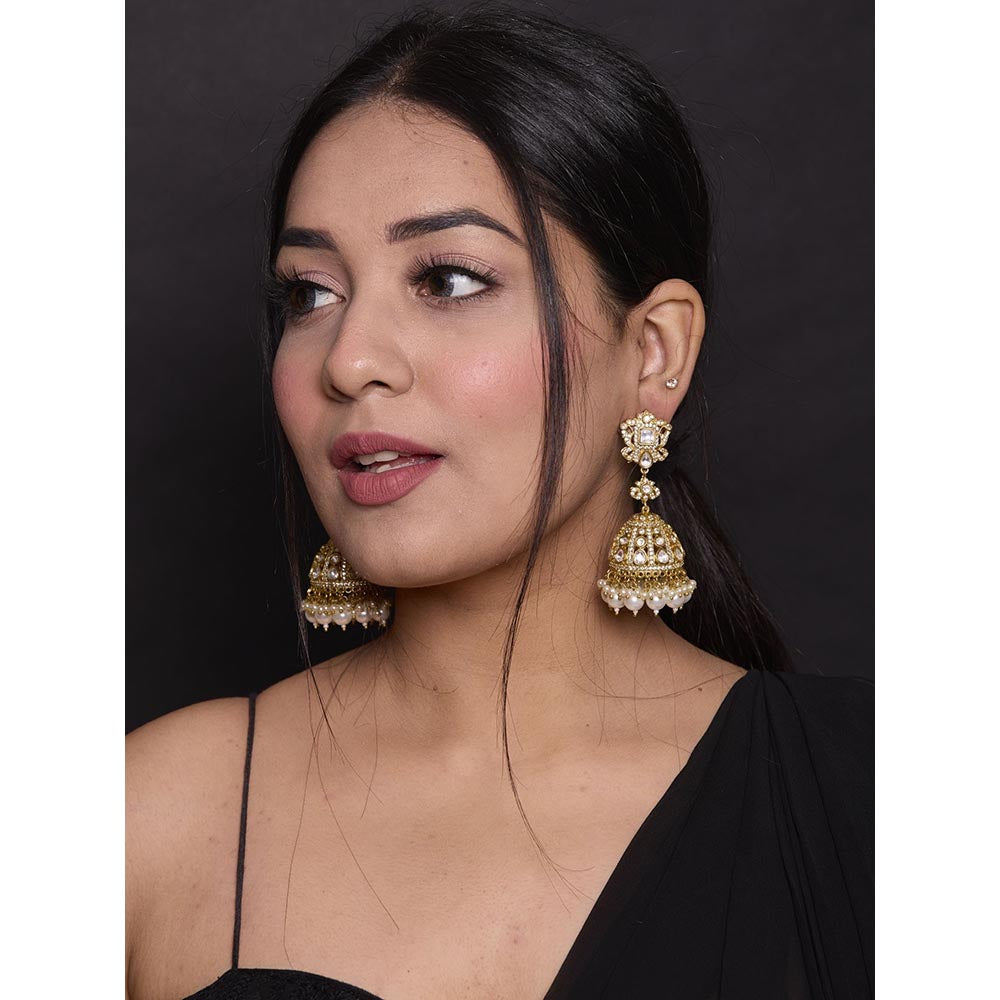 Amreli Jaipur Polki Jhumka
