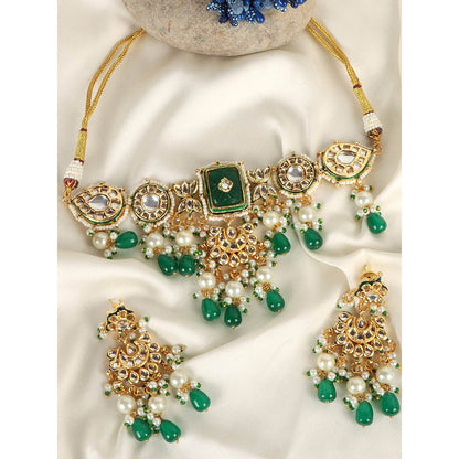 Amreli Jaipur Kundan Choker with Earrings