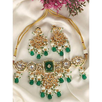 Amreli Jaipur Kundan Choker with Earrings