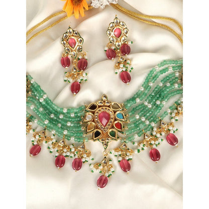 Amreli Jaipur Kundan Choker with Earrings
