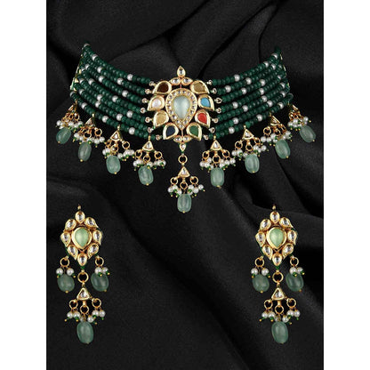 Amreli Jaipur Kundan Choker with Earrings