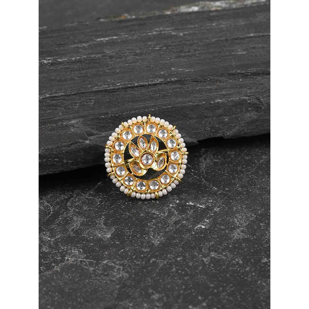 Amreli Jaipur Kundan Adjustable Ring