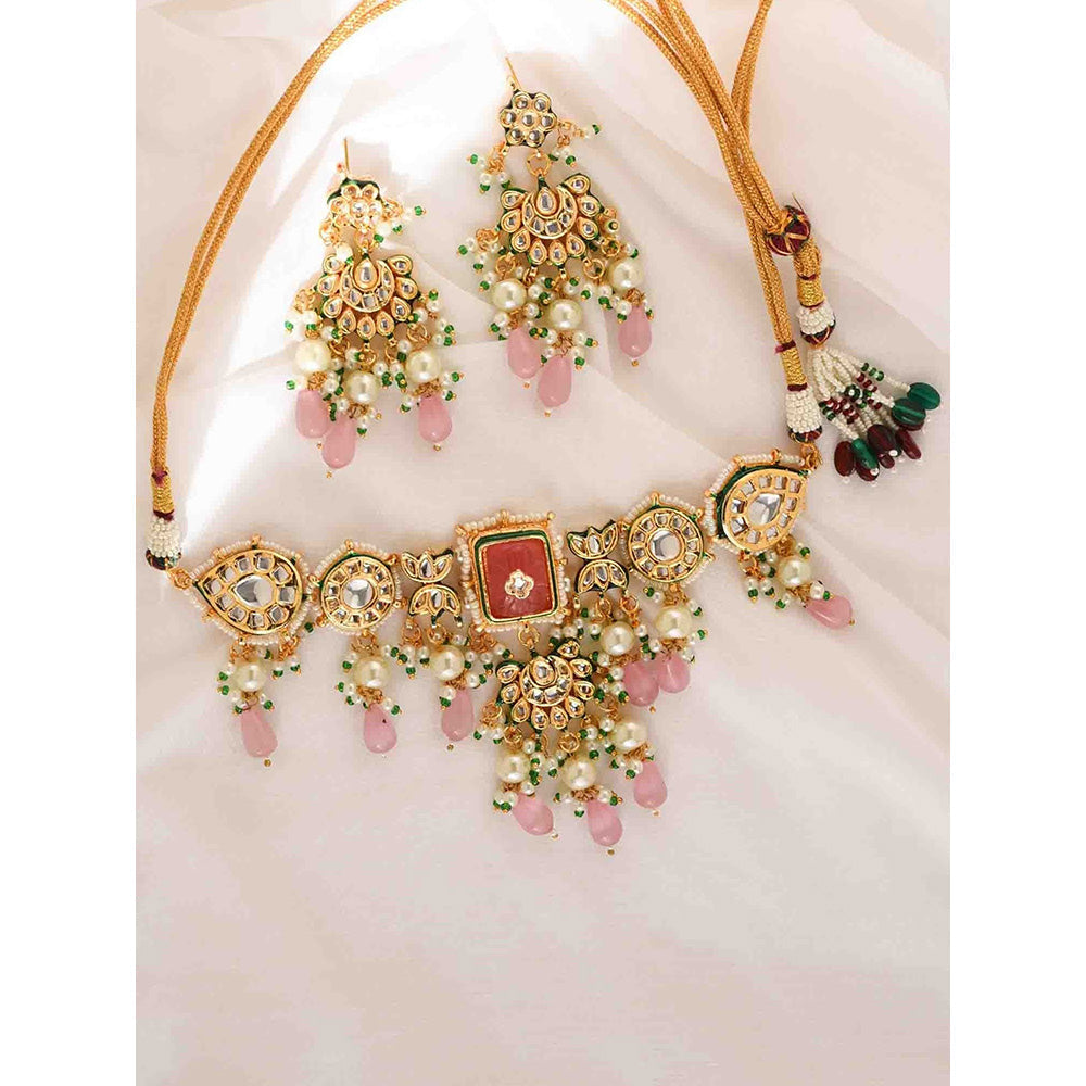 Amreli Jaipur Kundan Choker with Earrings