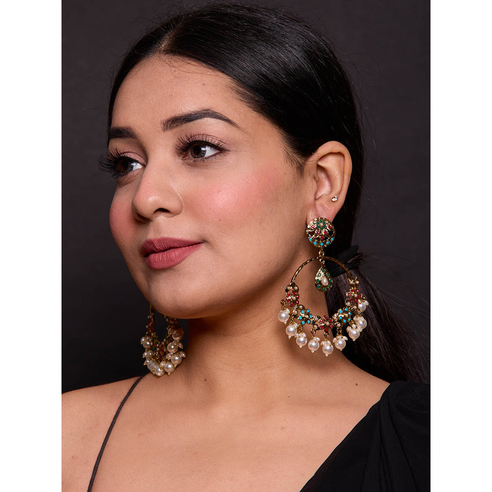 Amreli Jaipur Jadau Chandbalis Earrings
