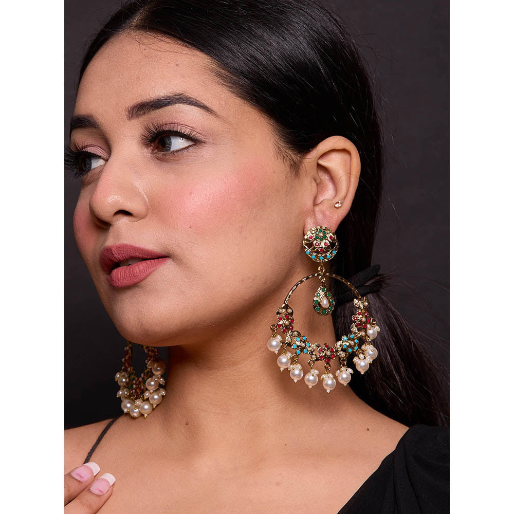Amreli Jaipur Jadau Chandbalis Earrings