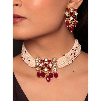 Amreli Jaipur Kundan Multi-Color Choker Jewellery Set