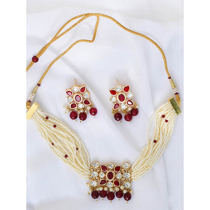 Amreli Jaipur Kundan Multi-Color Choker Jewellery Set