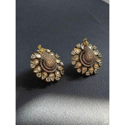 Amreli Jaipur Victorian Polki Studs Earrings