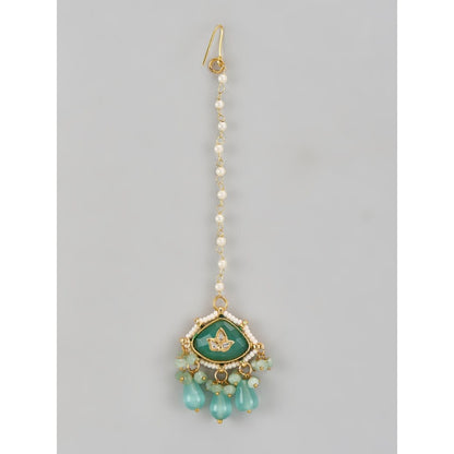 Amreli Jaipur Carving Earrings with Maangtika