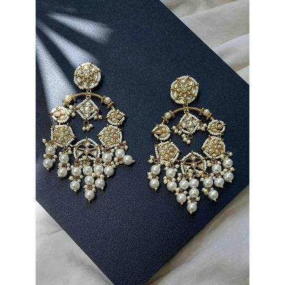 Amreli Jaipur Kundan Chandbali Earrings