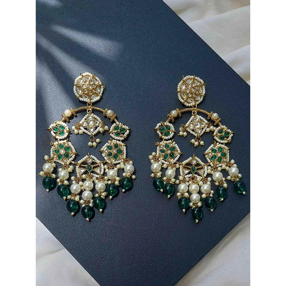 Amreli Jaipur Kundan Chandbali Earrings