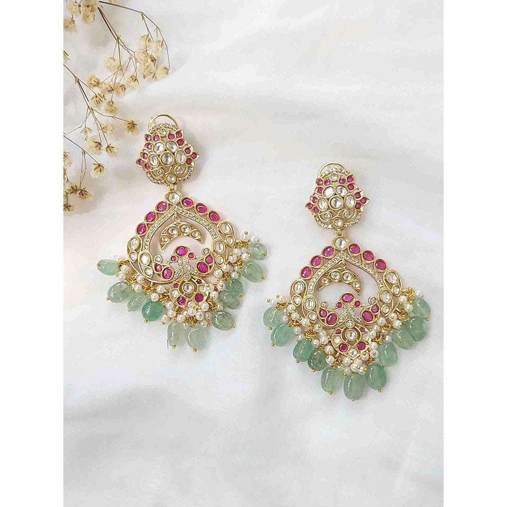 Amreli Jaipur Multi-Color Statement Polki Chandbalis