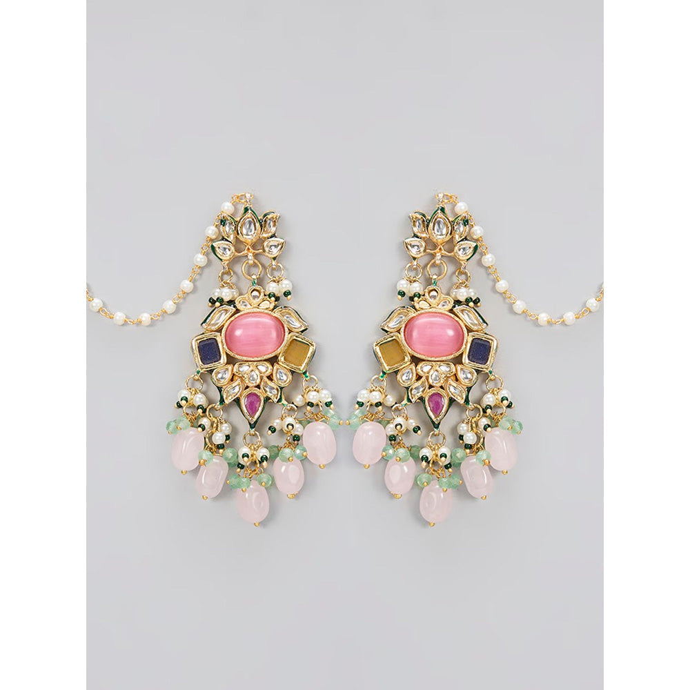 Amreli Jaipur Multi-Color Kundan Earrings