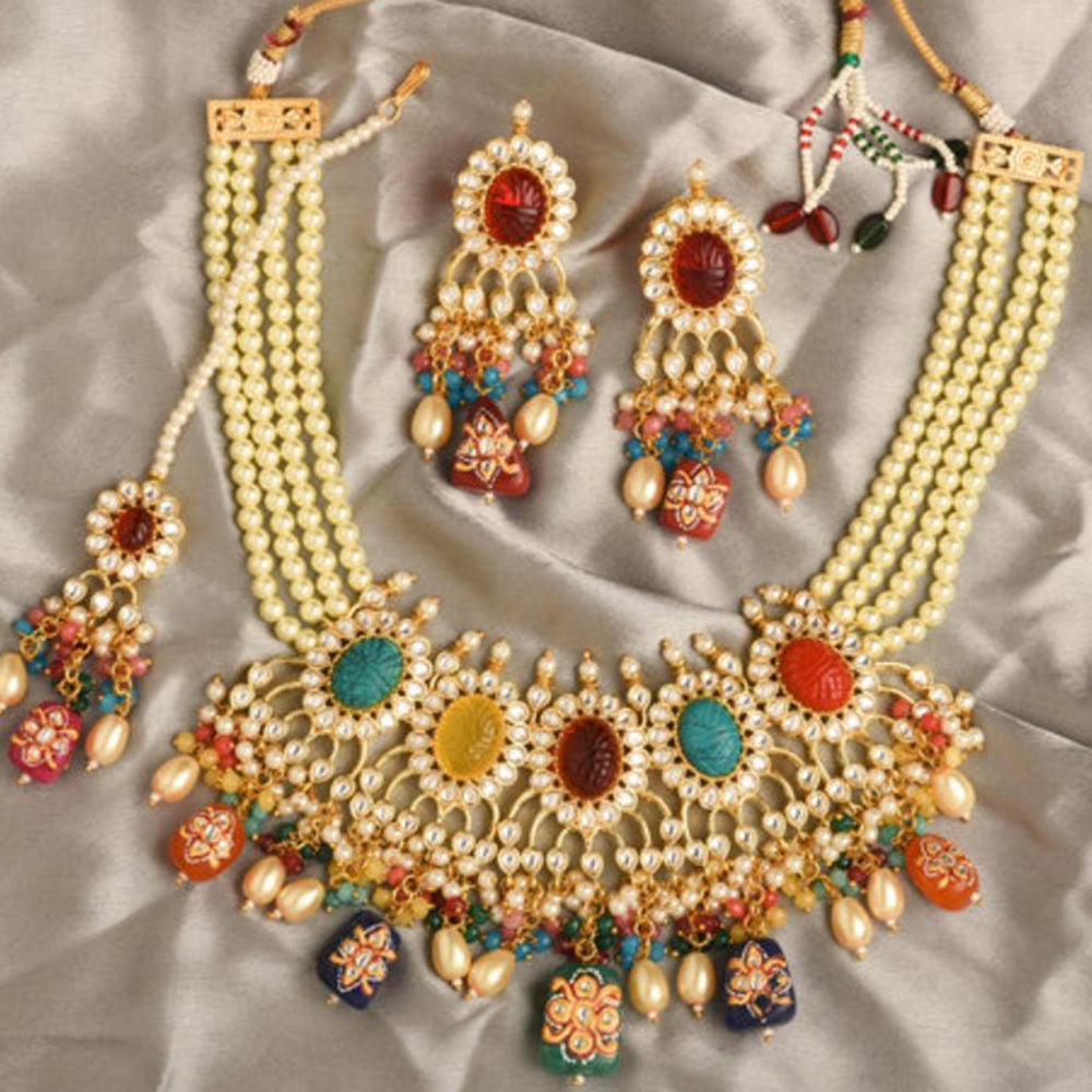 Amreli Jaipur Willa Multicolored Kundan Set