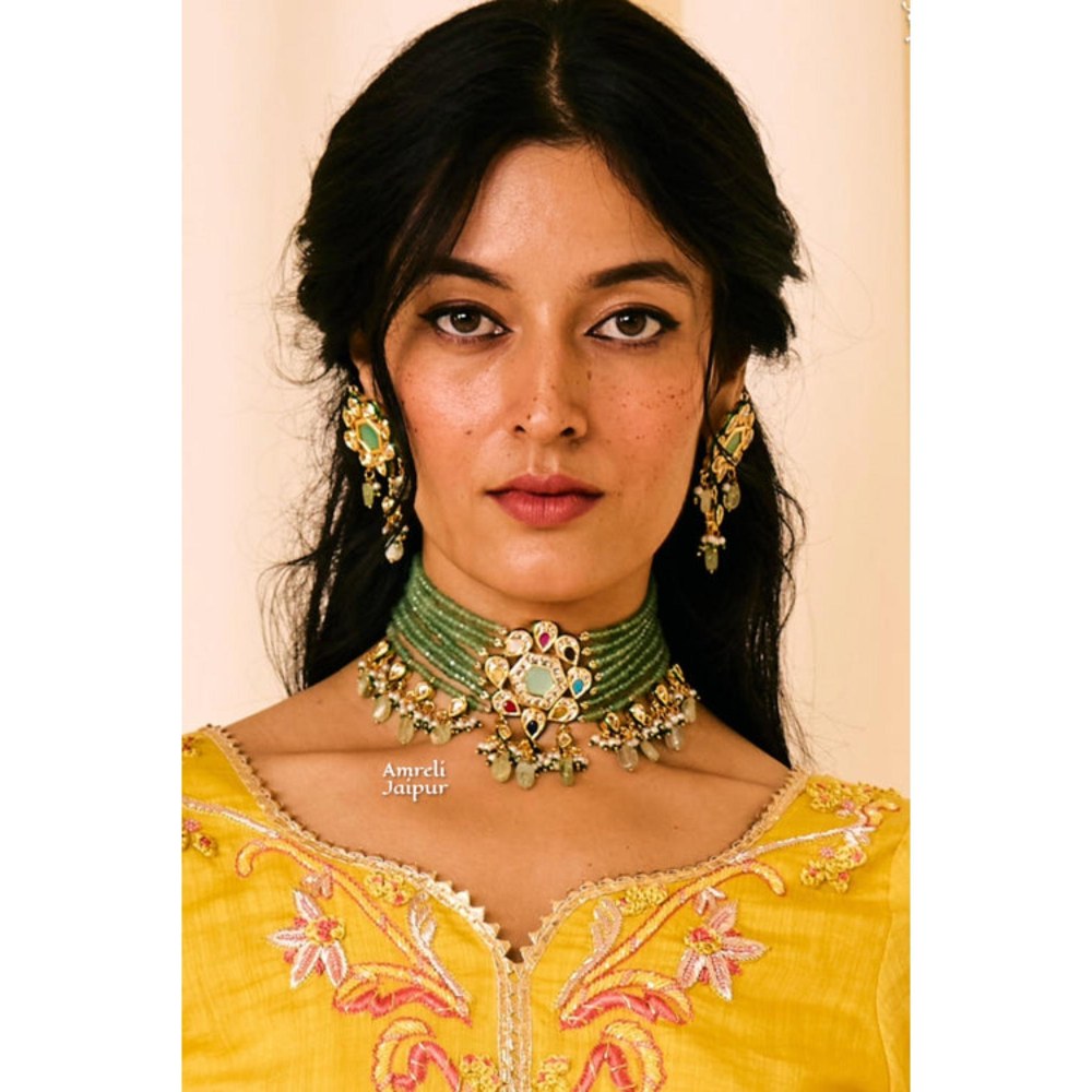 Amreli Jaipur Zinia Kundan Choker Set