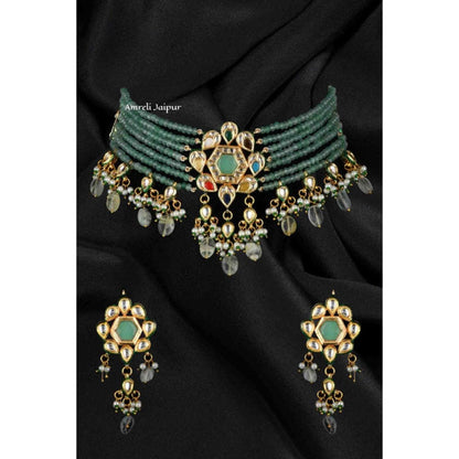 Amreli Jaipur Zinia Kundan Choker Set