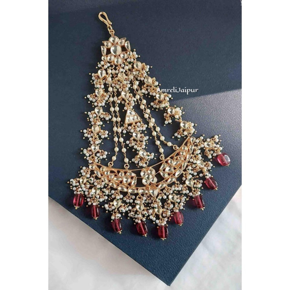 Amreli Jaipur Pachi Kundan Gold Plated Passa