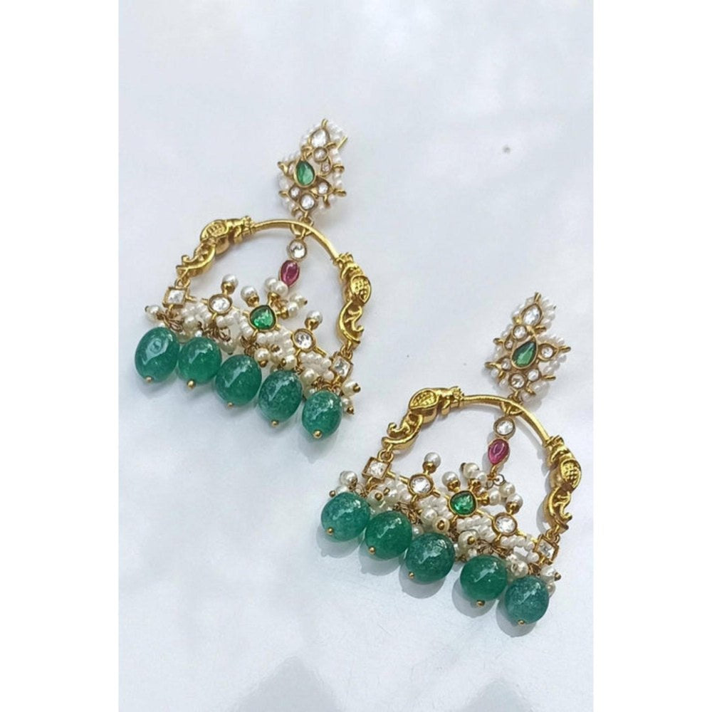 Amreli Jaipur Aadya Green Handcrafted Earrings