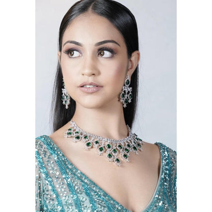 Amreli Jaipur Adeline Diamond Necklace Set