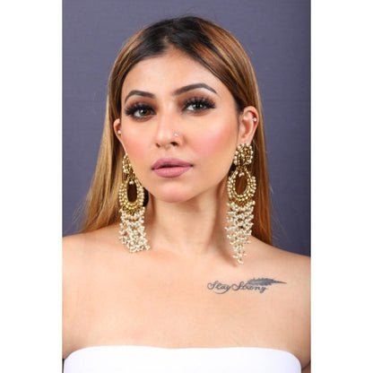 Amreli Jaipur Amreen Kundan Pearl Earrings