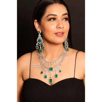 Amreli Jaipur Anastasia Emerald Diamond Set