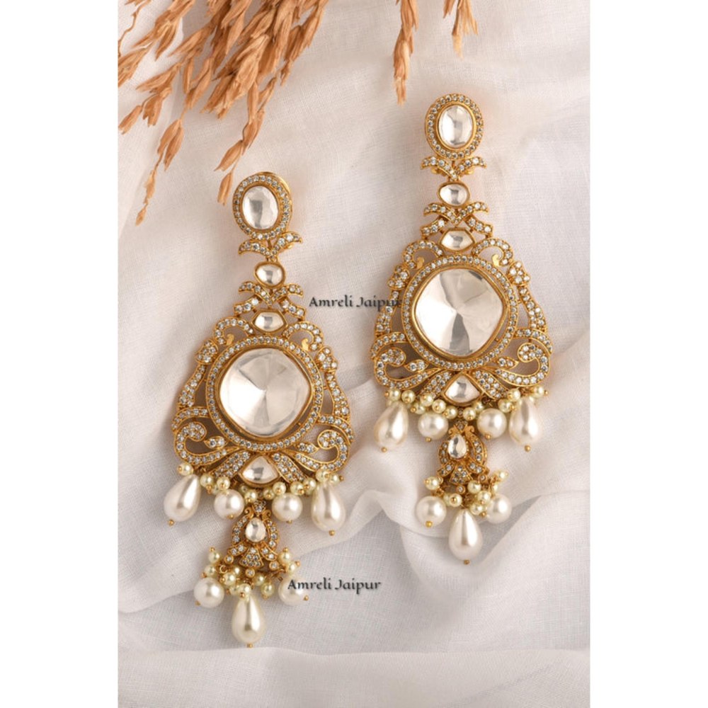 Amreli Jaipur Antra Polki Kundan Earrings