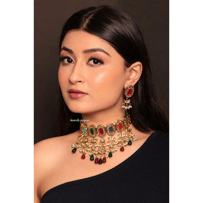 Amreli Jaipur Asima Polki Kundan Necklace Set