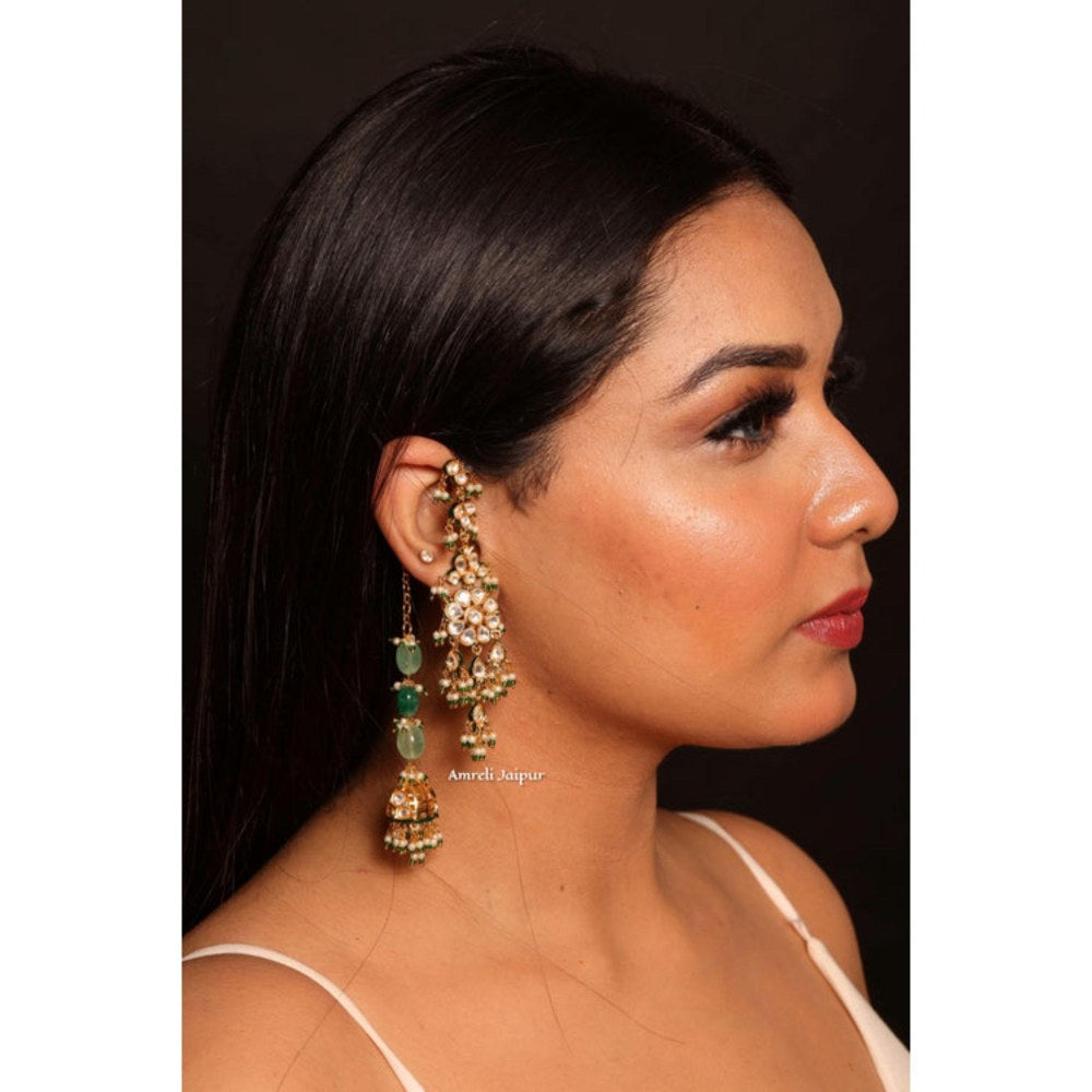 Amreli Jaipur Auror Pachi Kundan Earrings
