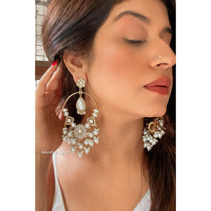 Amreli Jaipur Baati Kundan Meena Earrings
