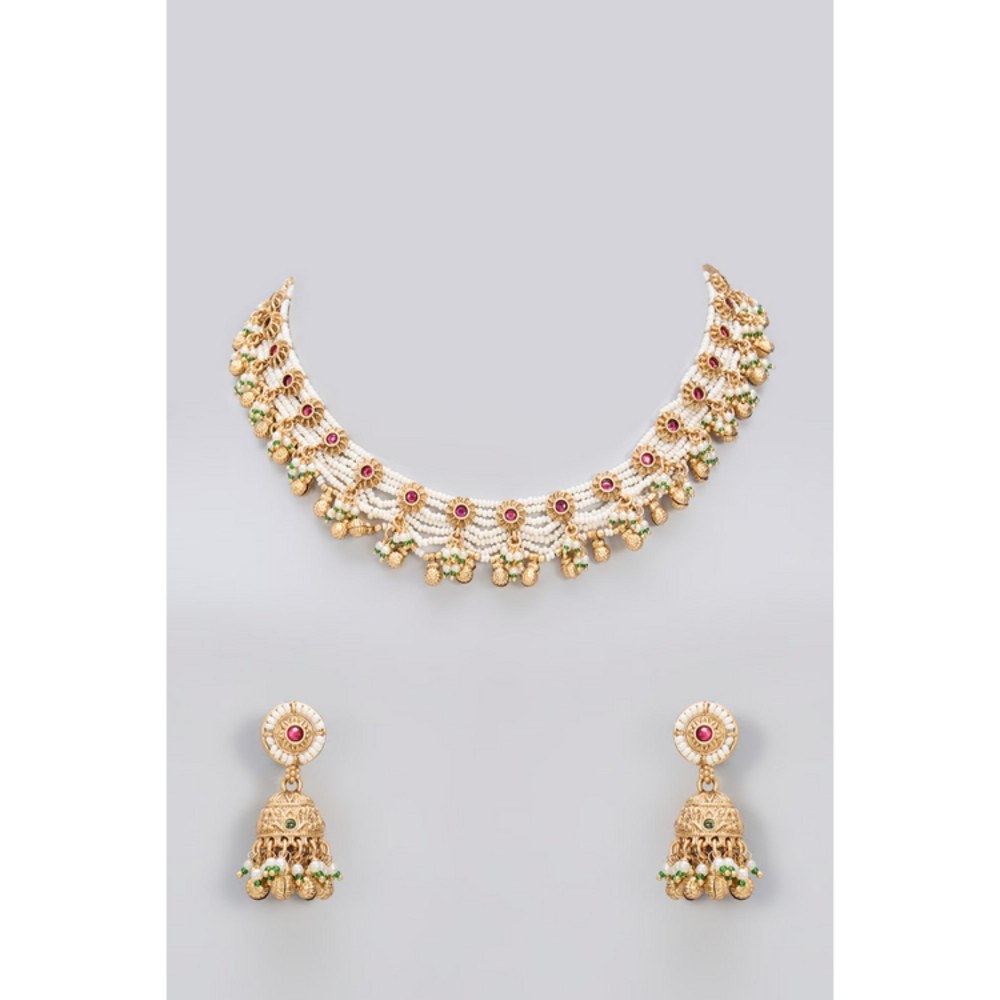 Amreli Jaipur Banita Temple Gold Set