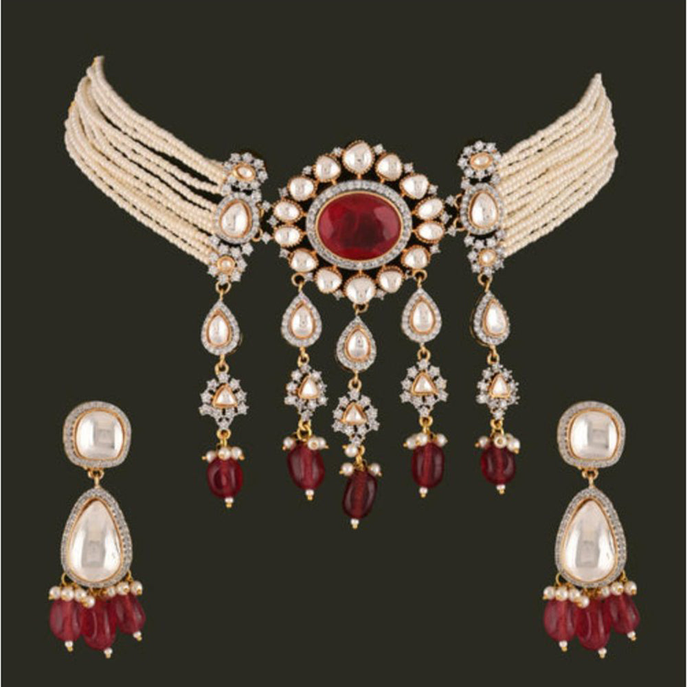 Amreli Jaipur Barika Polki Choker Set