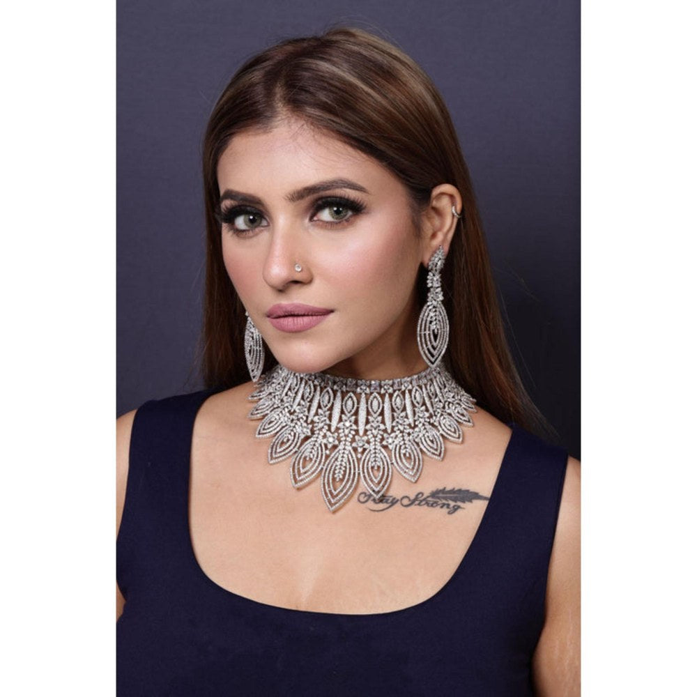 Amreli Jaipur Bianca Diamante Choker Set